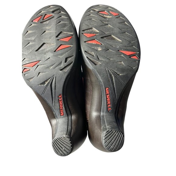 Merrell Brown Heels Evera Cross Cycling Shoes US Size 5.5 Women’s Leather Slip O - Picture 8 of 9